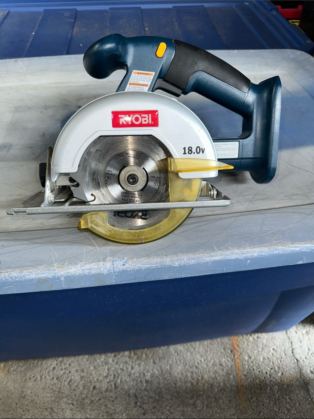Ryobi P501 18v cordless circular saw (No battery)